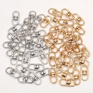 360-degree rotating alloy lobster claw clasps in gold and silver for DIY accessories