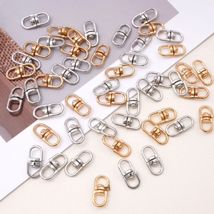Golden and silver 360-degree rotating metal 8-shape swivel clasp for DIY keychains