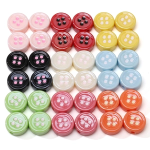 Multi-colored acrylic flower round button beads for DIY jewelry and bracelets making