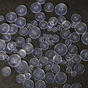 Clear Round Plastic Buttons DIY Jewelry Making Accessories Transparent Resin Buttons For Shirt Sewing Crafts Kids Clothes