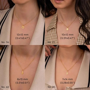 Colliers minimalistes en acier inoxydable plaqué or 18 carats avec divers pendentifs