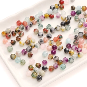 Faceted natural stone round beads in assorted colors for DIY handmade jewelry making