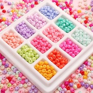 5mm colorful glass seed beads set in 12-grid storage box for DIY jewelry making