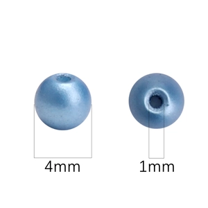 4mm Glass Artificial Pearl Round Beads DIY Beading Loose Spacer Beads For Jewelry Making Bracelet Necklace Crafting Supplies Glossy Finish