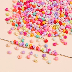 5mm Macaron color painted seed beads for DIY jewelry making with smooth finish