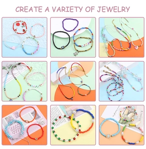 Set di perline colorate in vetro per gioielli fai-da-te con vari design di bracciali