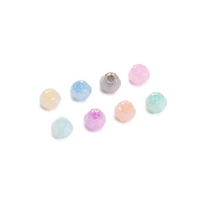 Perline di vetro sfaccettate macaron per gioielli fai da te in vari colori pastello