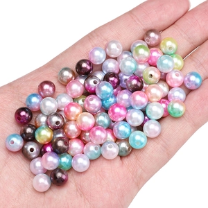 Perle tonde in ABS da 4-10mm sfumate per la creazione di gioielli fai-da-te e hobby
