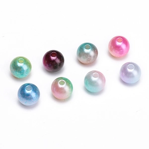 Perle in ABS sfumate macaron colorate per la creazione di gioielli e braccialetti fai da te