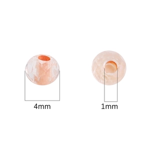 4mm faceted glass beads in translucent pink for DIY jewelry making with 1mm hole size
