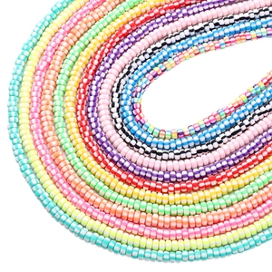 Bunte 6mm gestreifte Heishi-Perlen aus Ton für DIY-Schmuck und Armbandherstellung