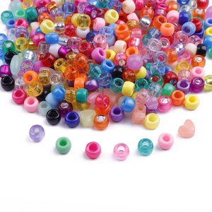 Colorful acrylic barrel beads for DIY jewelry making and handmade bracelet craft projects