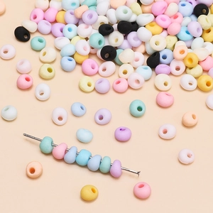 4mm colorful droplet glass beads for DIY necklaces and bracelets in macaron pastel tones