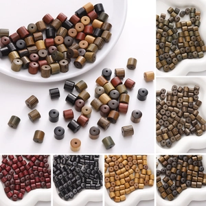 Natural Wooden Barrel Beads 8x8mm For Jewelry Making DIY Bracelet Necklace Handcrafted Wood Spacer Beads Multi Color