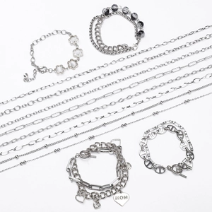 Stainless Steel DIY Jewelry Chain For Necklace Bracelet Making Various Link Styles Minimalist Silver Fashion Findings