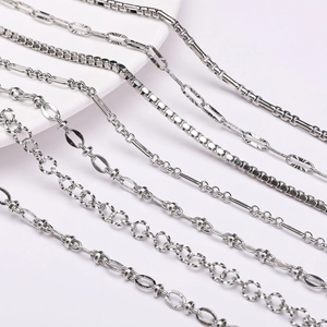 Acier Inoxydable Chaîne DIY pour Création Bijoux Collier Bracelet Extension Maillon Accessoire Artisanal Tons Argentés