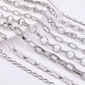 Polished stainless steel butterfly and O-chain assortment for DIY jewelry crafts
