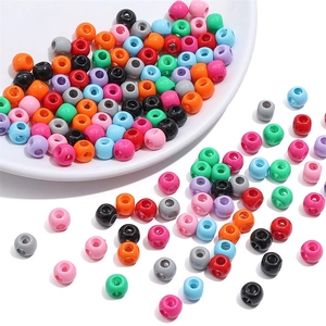 Lot de perles en acrylique colorées pour bijoux DIY et bracelets faits main