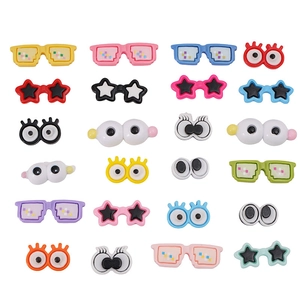 Patchs en acrylique pour yeux et lunettes pixels colorés pour créations DIY de poupées