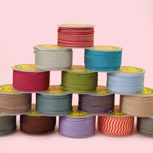 Bobine di cordino in nylon intrecciato da 2mm multicolore per gioielli fai-da-te
