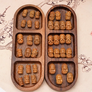 Hand Carved Wooden Buddha Beads For DIY Jewelry Making Zen Style Monk Head Pendant Charms For Bracelet Necklace Accessories