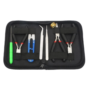 Professional DIY Jewelry Making Tool Kit With Pliers Tweezers Scissors Awl And Jump Ring Tool Portable Canvas Storage Bag Collection