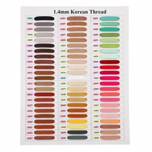 Kleurenkaart van 1,4mm Koreaans fluwelen koord met 69 tinten voor het maken van sieraden