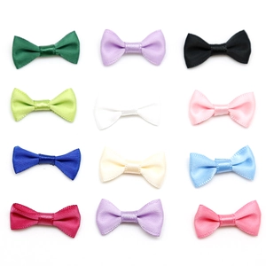 Lot de 12 nœuds en ruban satin coloré pour accessoires cheveux DIY et artisanat