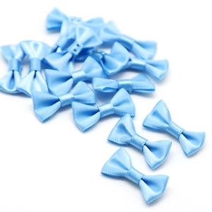 Noeuds en satin bleu ciel pour accessoires de cheveux DIY et bijoux d'enfants