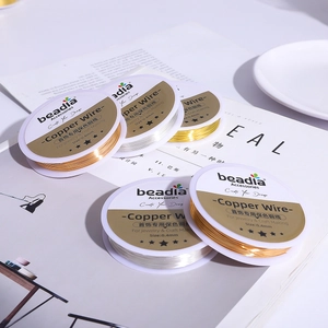 Beadia 0,4 mm gold- und silberfarbener Kupferdraht für DIY-Schmuckherstellung