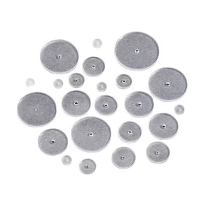 Clear silicone piercing discs for earrings and belly rings to prevent hyperplasia