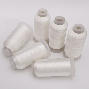 High-gloss white nylon thread set of 6 rolls for DIY jewelry and tassel making projects