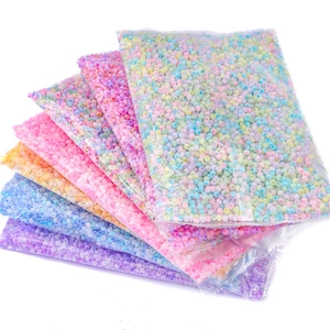 Colorful 4mm cat eye glass beads for DIY jewelry making in multiple sealed bags