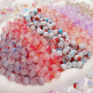 Gematteerde jelly glaskralen in gemengde kleuren voor doe-het-zelf sieraden maken