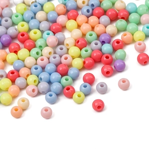 Multicolor Solid Acrylic Round Beads DIY Kit For Bracelet Necklace Jewelry Making Macaron Color Craft Supplies With Organizer