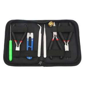 Kit d'Outils Professionnels pour la Fabrication de Bijoux DIY Avec Pinces Brucelles Ciseaux Poinçon Et Outil d'Anneau de Saut Sac de Rangement en Toile Portable