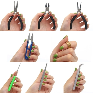 Set de 8 outils de bijouterie professionnels avec pinces, pincettes et ciseaux