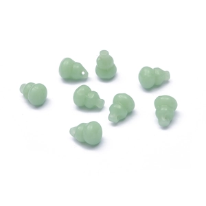 Translucent light green glass gourd pendants for DIY bracelet and necklace jewelry making