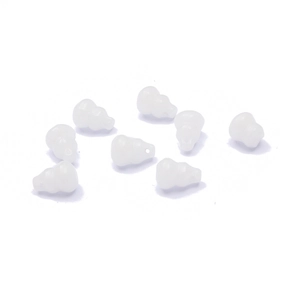 Translucent white gourd-shaped glass beads for handmade jewelry DIY necklaces and earrings