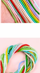 Vue détaillée de perles rondes en imitation jade de 4mm pour la création de bijoux DIY