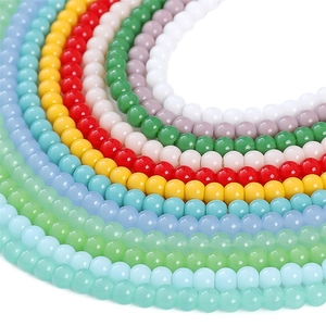 Gekleurde 4mm glazen kralen met jade-effect voor het zelf maken van vele sieraden
