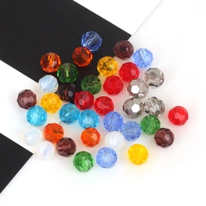 Perline in cristallo di vetro sfaccettato da 6mm per creazione di gioielli fai-da-te colori