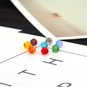 Perle di vetro di cristallo sfaccettato da 6mm multicolore per gioielli fai da te