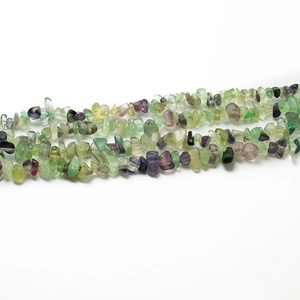 Natural fluorite irregular stone beads for DIY jewelry making in purple and green hues