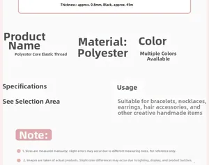 Gedetailleerde specificaties voor 0,8 mm polyester elastisch koord voor DIY-sieraden