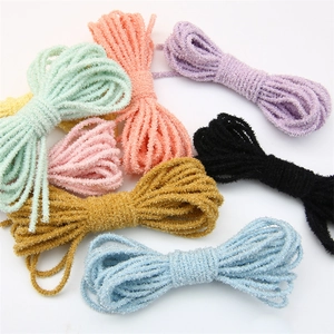 Colorful chenille plush stems for DIY hair accessories and handmade craft projects