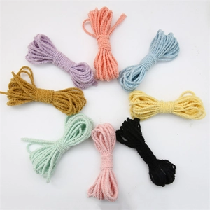 Set of 8 colorful woven elastic hair ties for DIY jewelry making and craft projects