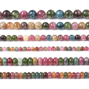 Perline colorate di tormalina sintetica in varie dimensioni per la creazione di gioielli