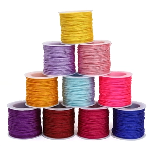 Colorful 72 jade thread spools set for DIY handmade jewelry weaving and crafting