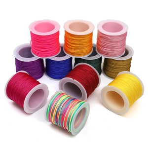 Handmade woven 72 jade cord spools in multiple vibrant colors for DIY jewelry making